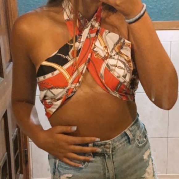 SHEIN scarf wrap around top size small - Picture 5 of 5